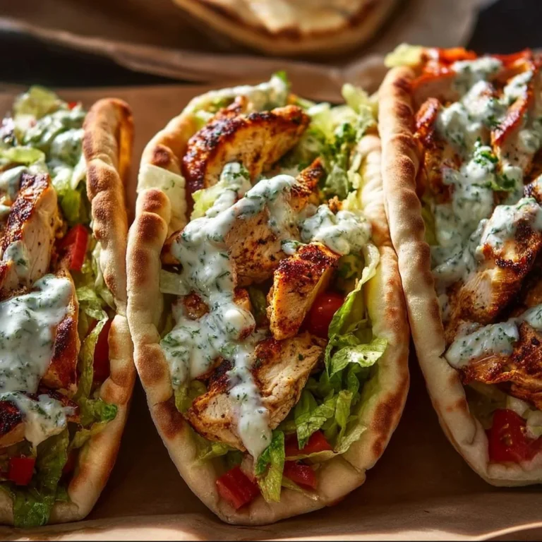 Sheet Pan Chicken Pitas served with Herby Ranch dressing on a plate