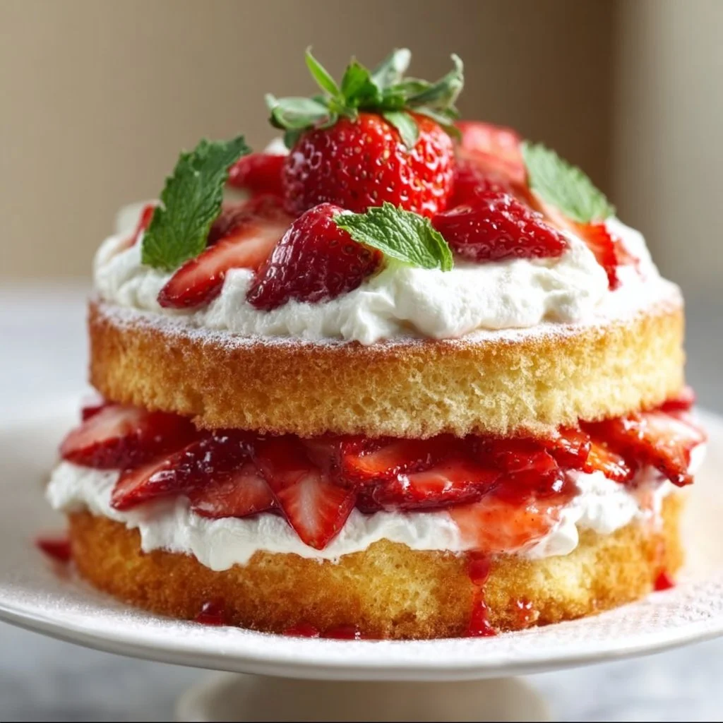 Ultimate Strawberry Shortcake Sponge Cake