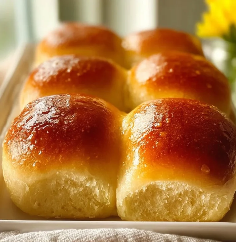 Freshly baked yeast gluten-free dinner rolls on a wooden table