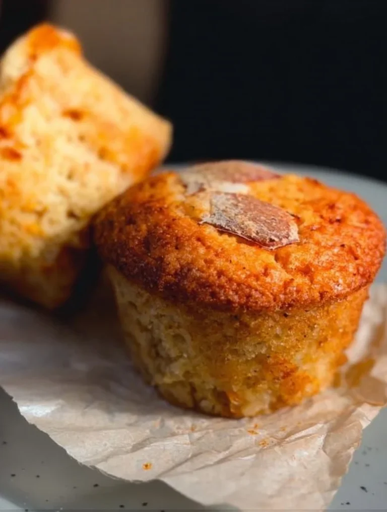 Almond Flour Greek Yogurt Orange Muffins on a serving plate