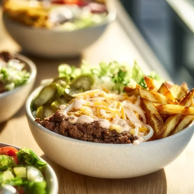 Colorful and healthy Burger Bowls with fresh ingredients and toppings