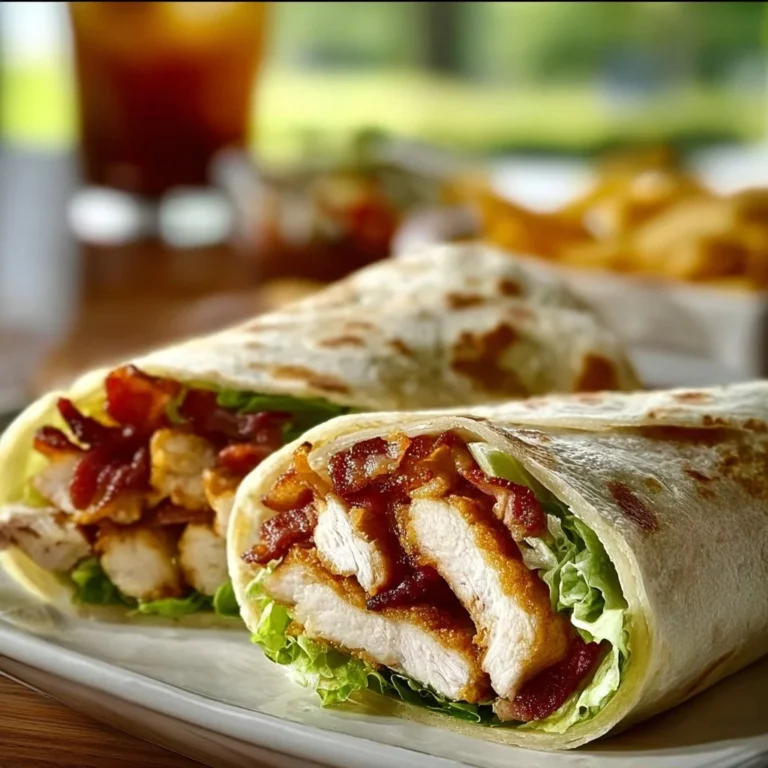 Delicious Chicken Bacon Wraps ready to serve on a platter.