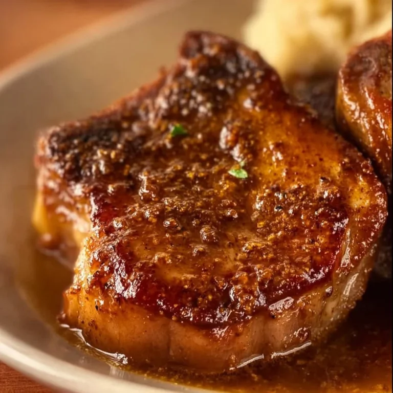 Crock Pot Brown Sugar Pork Chops cooked to perfection