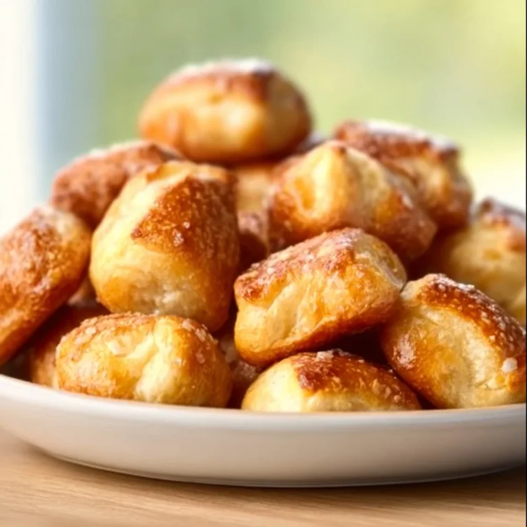 Freshly baked gluten free soft pretzel bites sprinkled with coarse salt