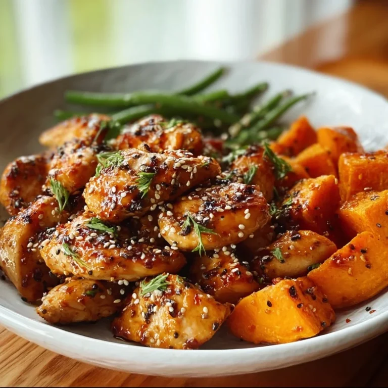 Honey garlic chicken served with sweet potatoes for a quick dinner