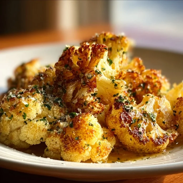 Garlic Butter Roasted Cauliflower served as a delicious side dish