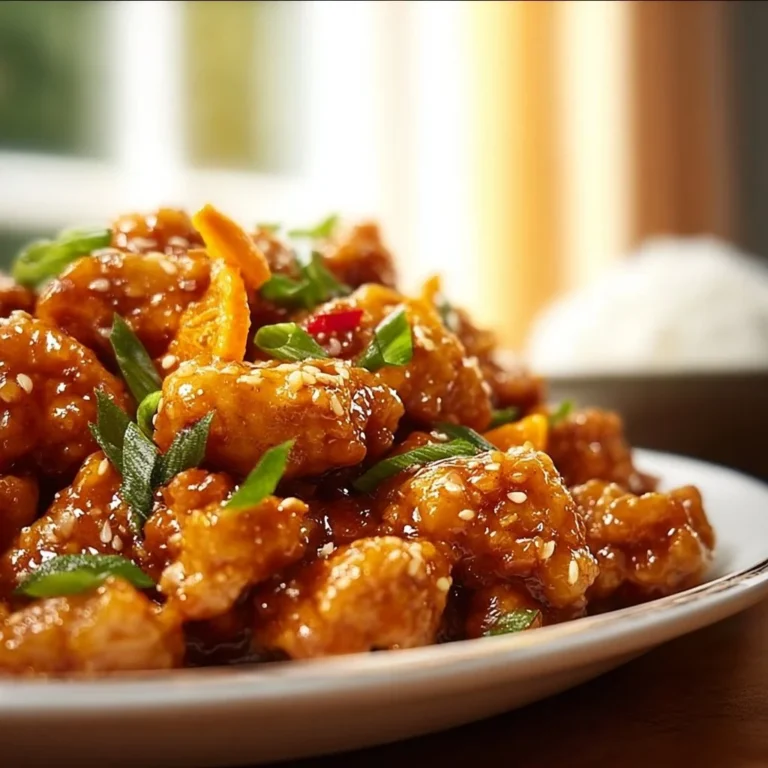 Gluten-Free Orange Chicken served with vegetables on a plate