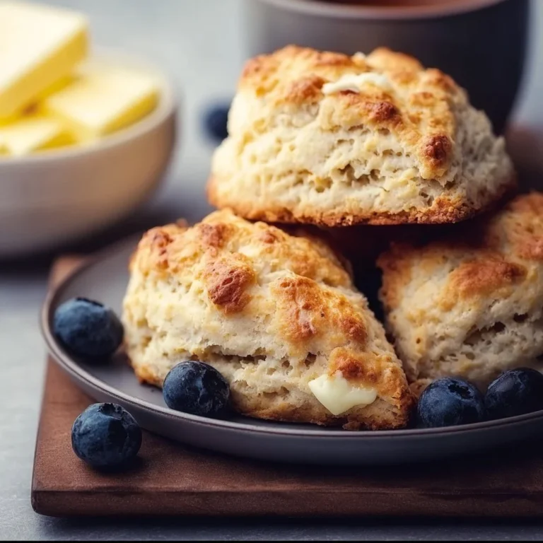 Freshly baked gluten-free scones on a wooden board.
