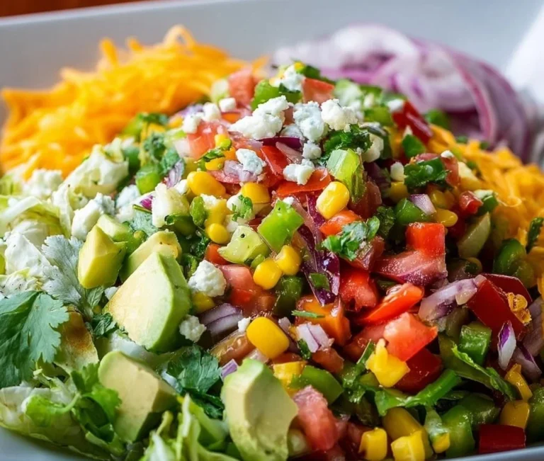 Vibrant Mexican chopped salad with fresh ingredients and colorful presentation.