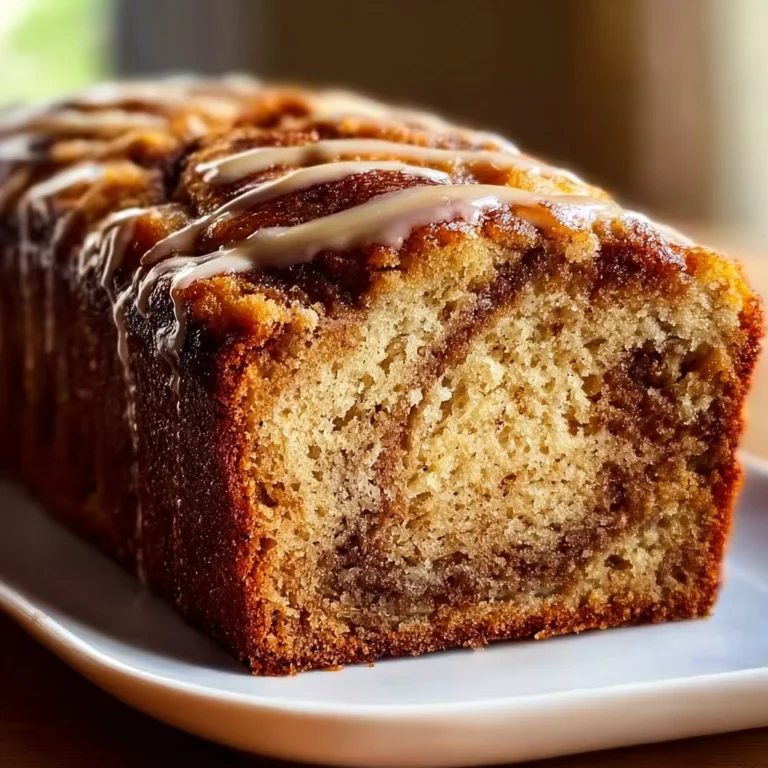 Deliciously baked cinnamon swirl banana bread loaf with slices