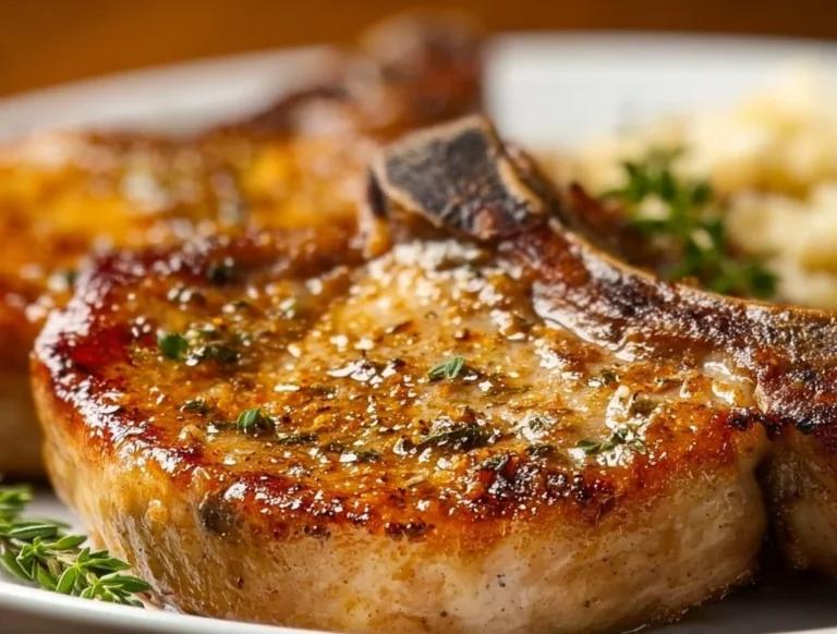 Easy baked pork chops recipe featuring juicy and flavorful pork chops