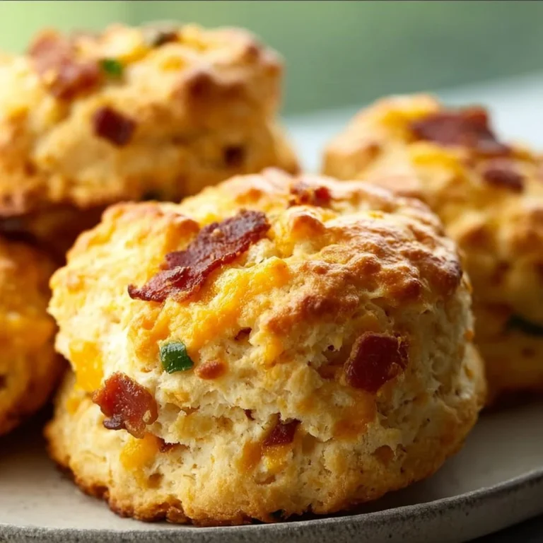 Gluten-free bacon cheddar biscuits served on a plate