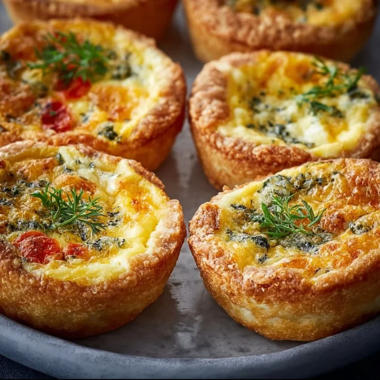 Gluten free mini quiches served on a platter, perfect for healthy snacks