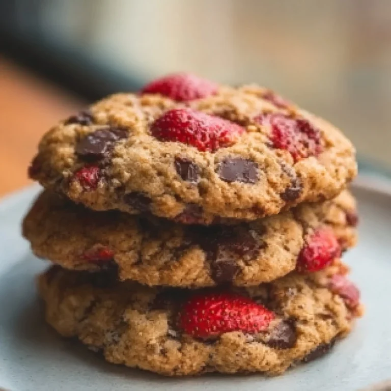 Delicious homemade strawberry cookies with just four ingredients.