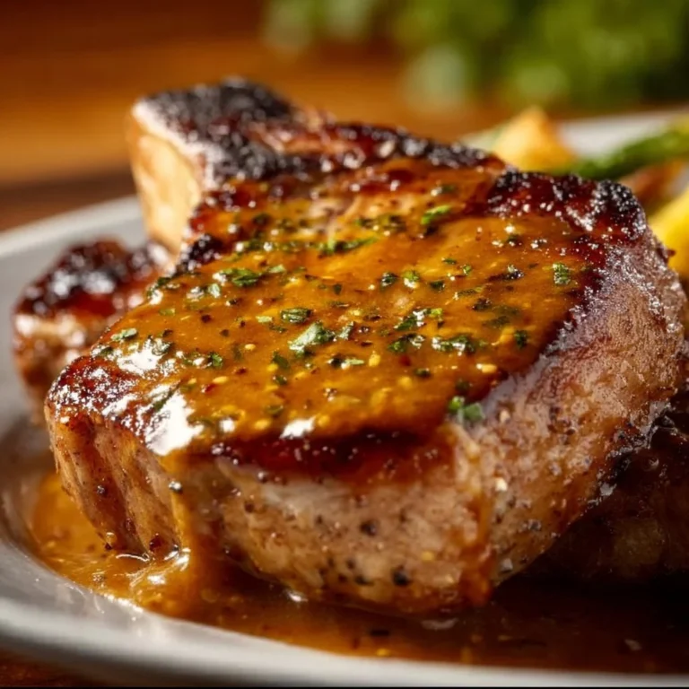 Delicious Texas Roadhouse inspired pork chop recipe served on a plate