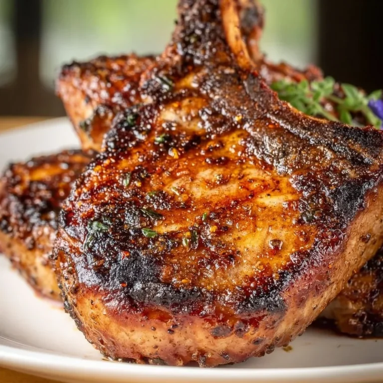 Deliciously cooked ultimate pork chops served on a plate